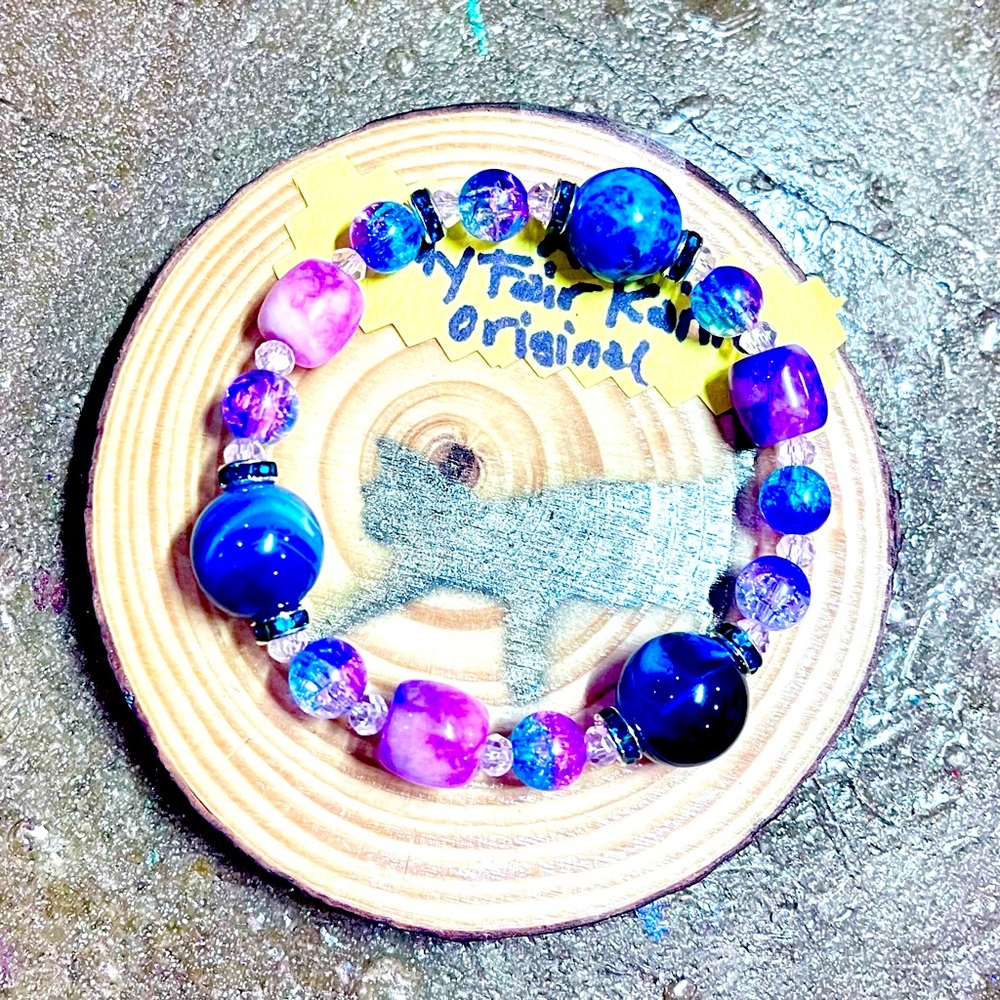 Colorful Gemstone & Crystal Stretch Bracelet